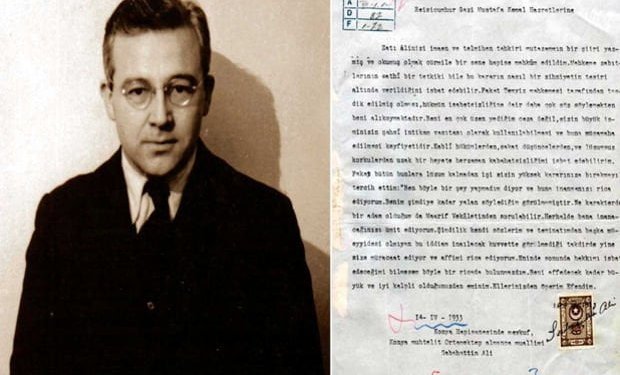 Sabahattin Ali'nin Atatürk'e Yazdığı Mektup